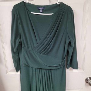 Chaps wrap dress 3/4 sleeve